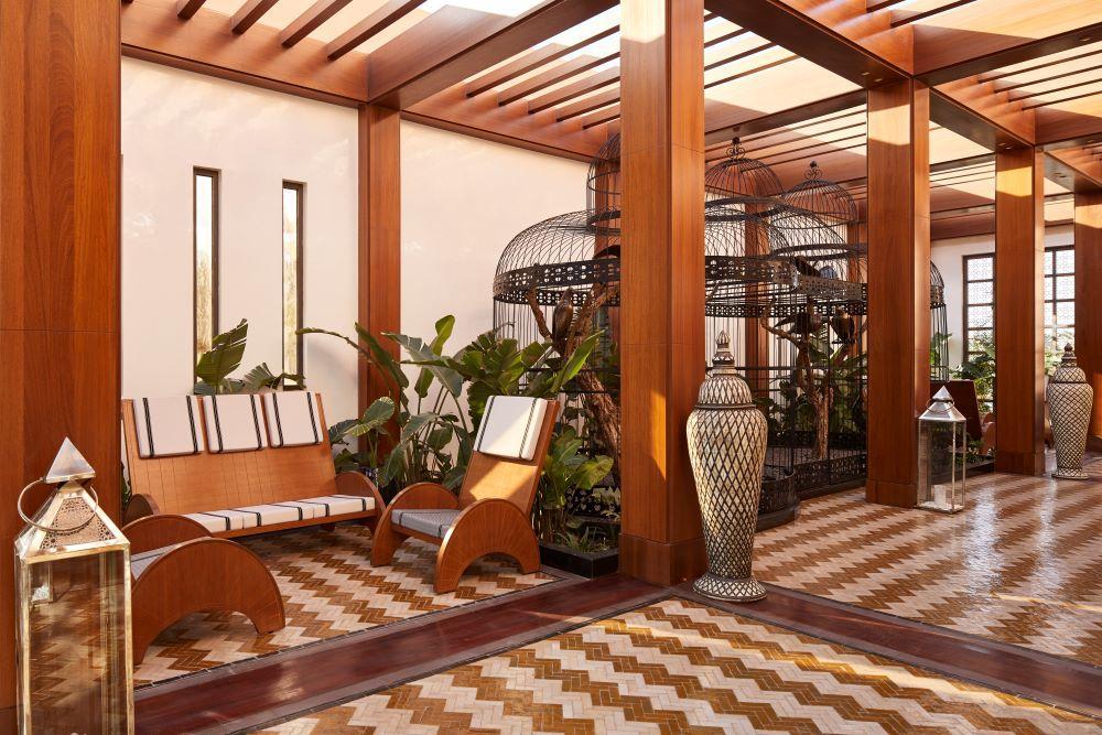 โรงแรมโมเวนปิค มันซอร์ เอดดาห์บี มาราเกช มาร์ราเกช ภายนอก รูปภาพ The lobby of the hotel